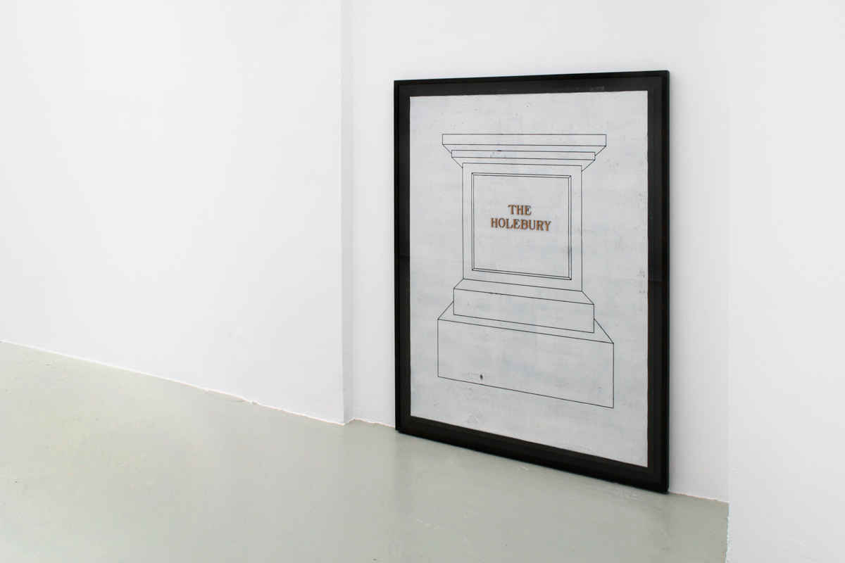 Woodcut The Holebury (pedestal) by Tarje Eikanger Gullaksen